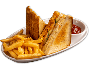 BBQ Paneer Club Sandwich